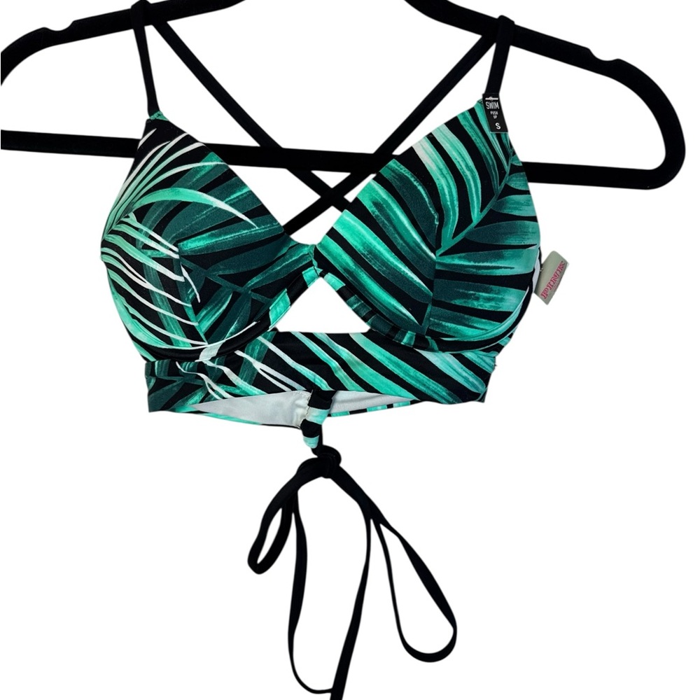 Victoria’s Secret PINK Palm Leaf‎ Bikini Top – Size S, NWT 🌴✨
